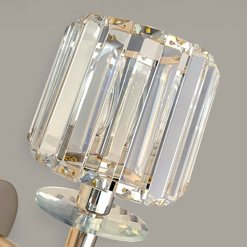 Iluminación de pared sombreada dorada de estilo contemporáneo de cristal de estilo contemporáneo lámpara