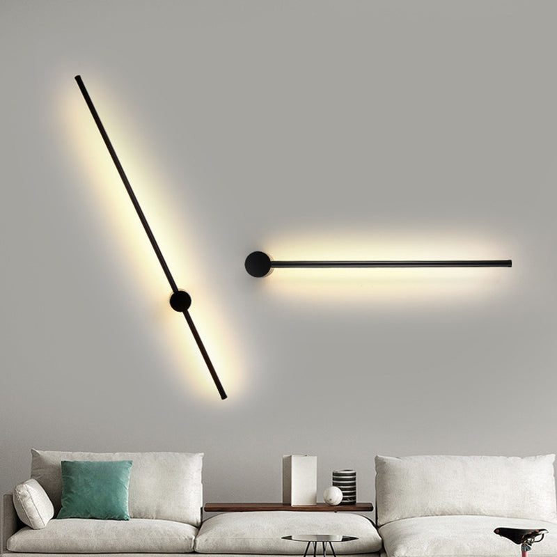 Lámpara de pared lineal LED de silicona en lámpara de pared de aluminio de estilo creativo moderno