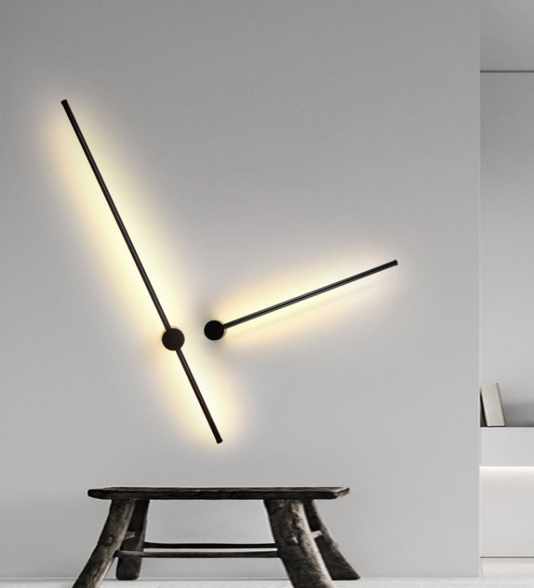 Lámpara de pared lineal LED de silicona en lámpara de pared de aluminio de estilo creativo moderno