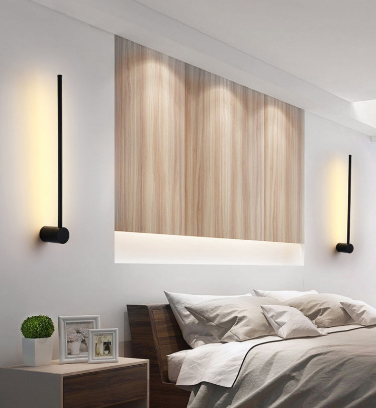Lámpara de pared lineal LED de silicona en lámpara de pared de aluminio de estilo creativo moderno