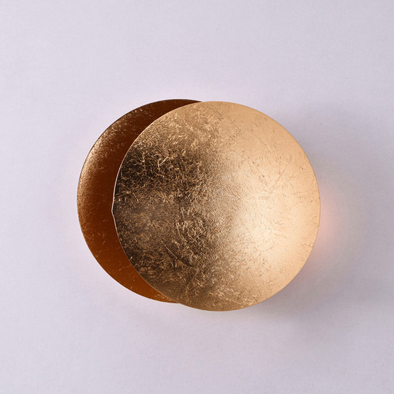 Lámpara de pared LED creativa moderna Luz de pared de hierro giratorio circular para espacios interiores