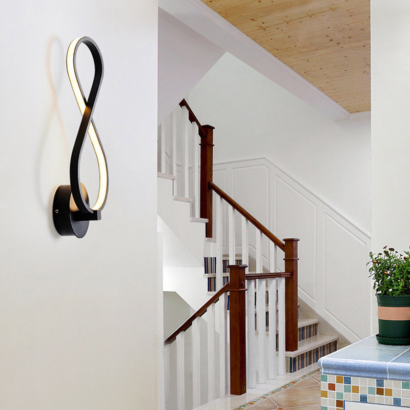 Modern Creative LED Wall Lamp Aluminium Linear Wall Sconce with Acrylic Shade