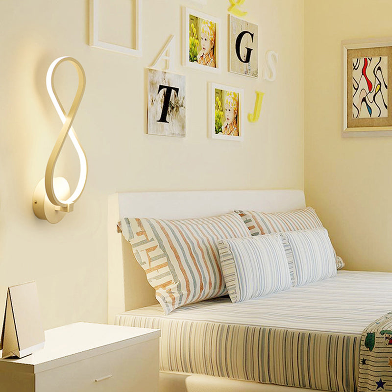 Modern Creative LED Wall Lamp Aluminium Linear Wall Sconce with Acrylic Shade