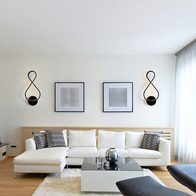 Modern Creative LED Wall Lamp Aluminium Linear Wall Sconce with Acrylic Shade