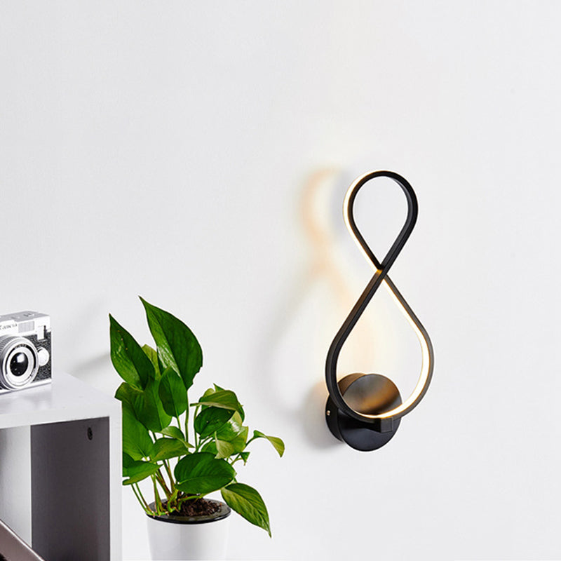 Modern Creative LED Wall Lamp Aluminium Linear Wall Sconce with Acrylic Shade