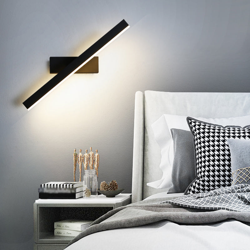 Lámpara de pared de pared LED creativa moderna Lámpara de pared giratoria rectangular de hierro giratorio con sombra acrílica