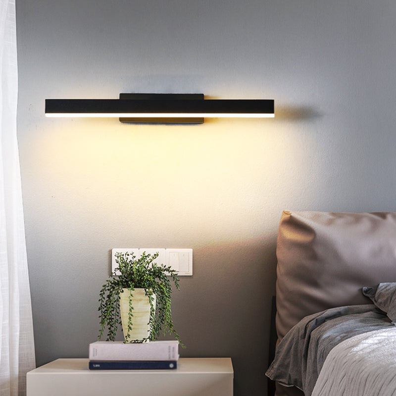 Lámpara de pared de pared LED creativa moderna Lámpara de pared giratoria rectangular de hierro giratorio con sombra acrílica