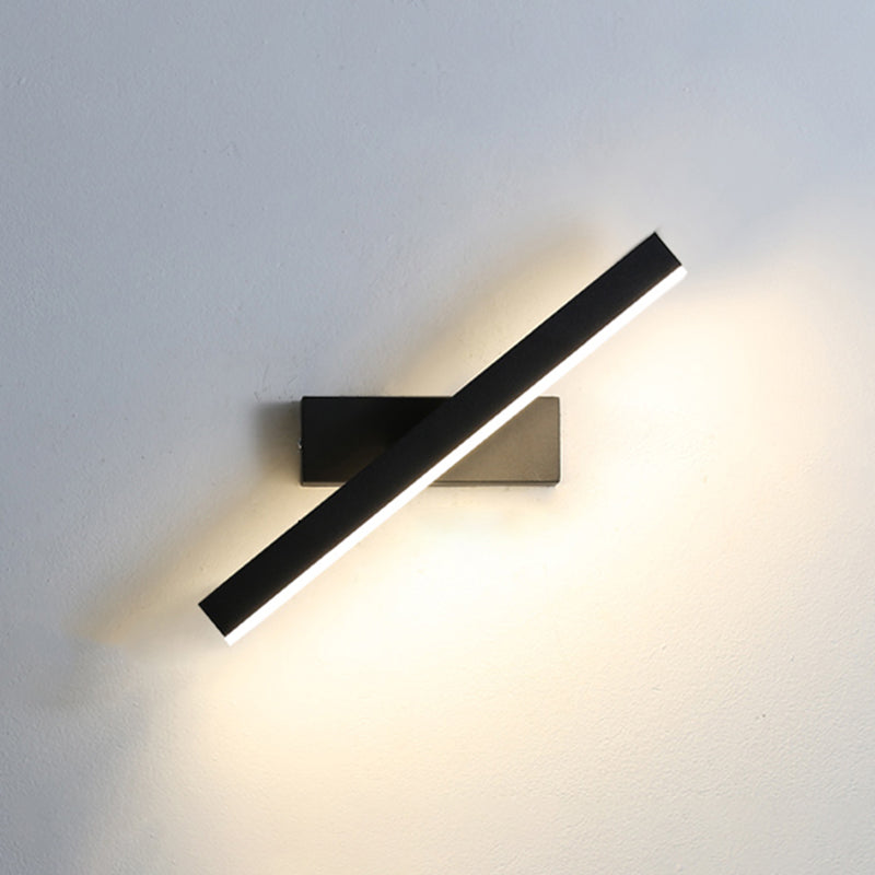 Lámpara de pared de pared LED creativa moderna Lámpara de pared giratoria rectangular de hierro giratorio con sombra acrílica