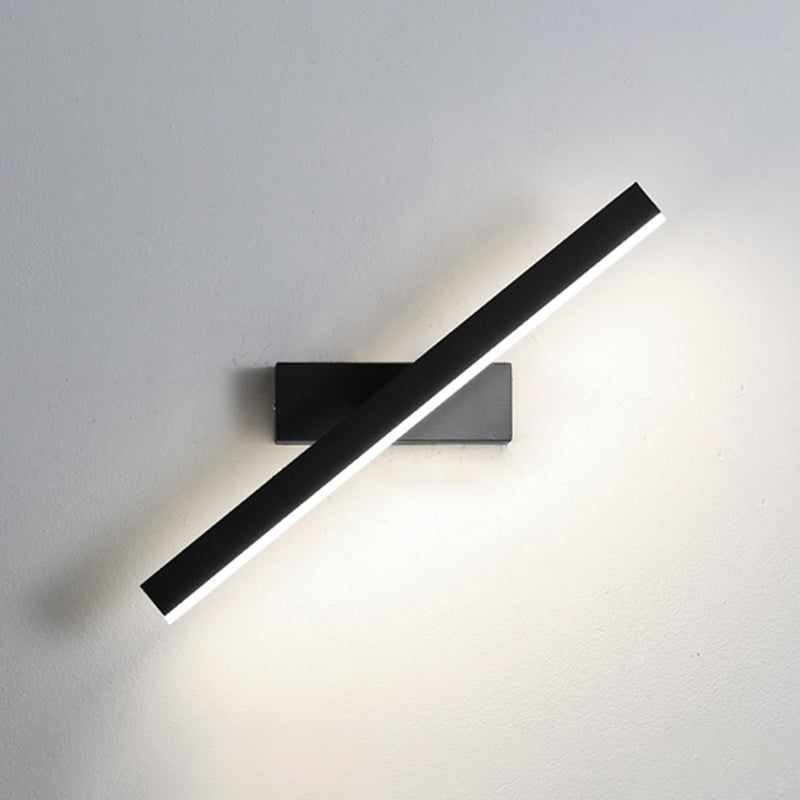 Lámpara de pared de pared LED creativa moderna Lámpara de pared giratoria rectangular de hierro giratorio con sombra acrílica
