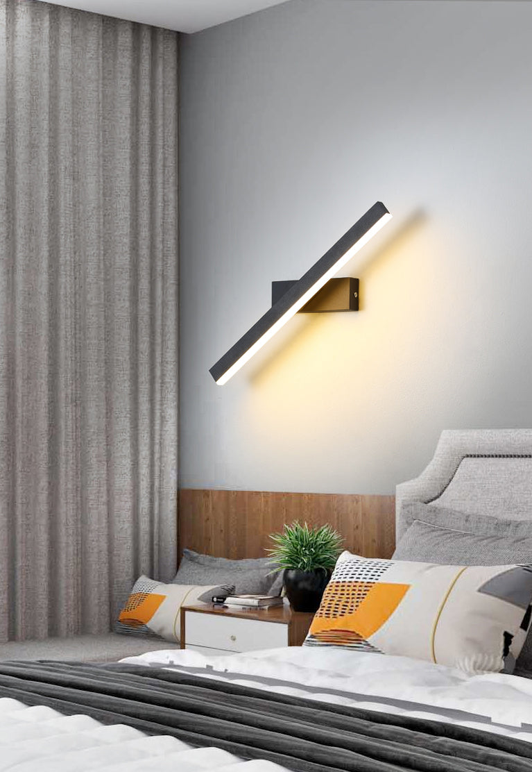 Lámpara de pared de pared LED creativa moderna Lámpara de pared giratoria rectangular de hierro giratorio con sombra acrílica
