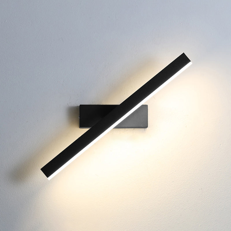 Lámpara de pared de pared LED creativa moderna Lámpara de pared giratoria rectangular de hierro giratorio con sombra acrílica