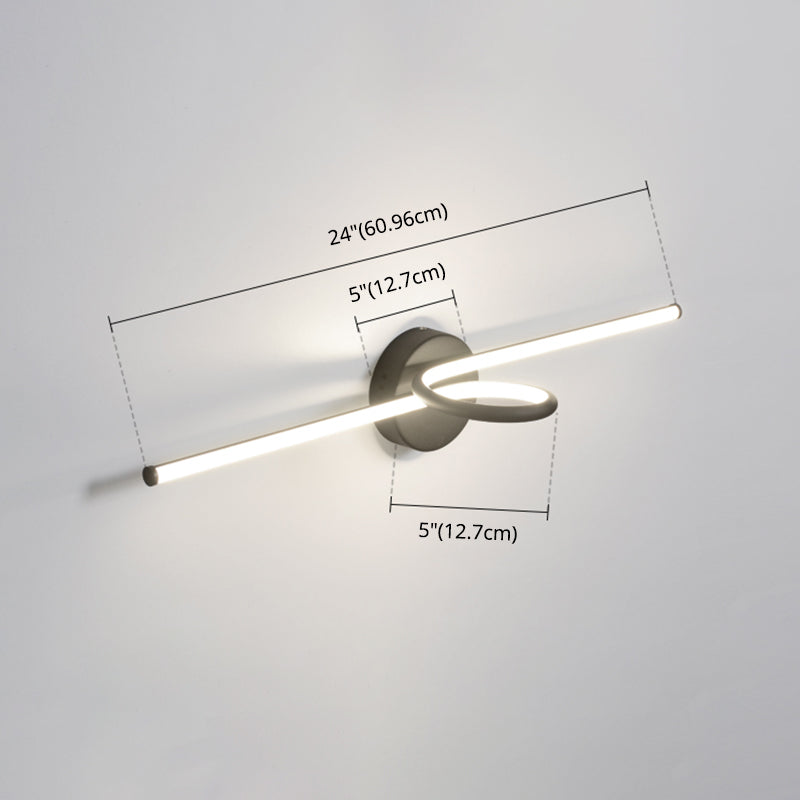Luce contemporanea a parete a 1 luci a 1 luci a parete a parete lineare montata per il bagno