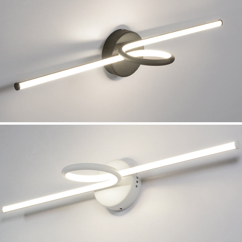 Luce contemporanea a parete a 1 luci a 1 luci a parete a parete lineare montata per il bagno