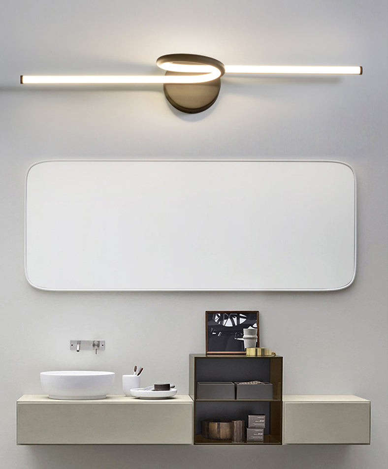 Luce contemporanea a parete a 1 luci a 1 luci a parete a parete lineare montata per il bagno