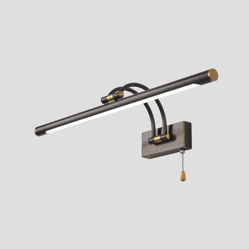 Modern Creative Bathroom LED Wall Lamp Copper Linear Extendable Wall Light with Acrylic Shade