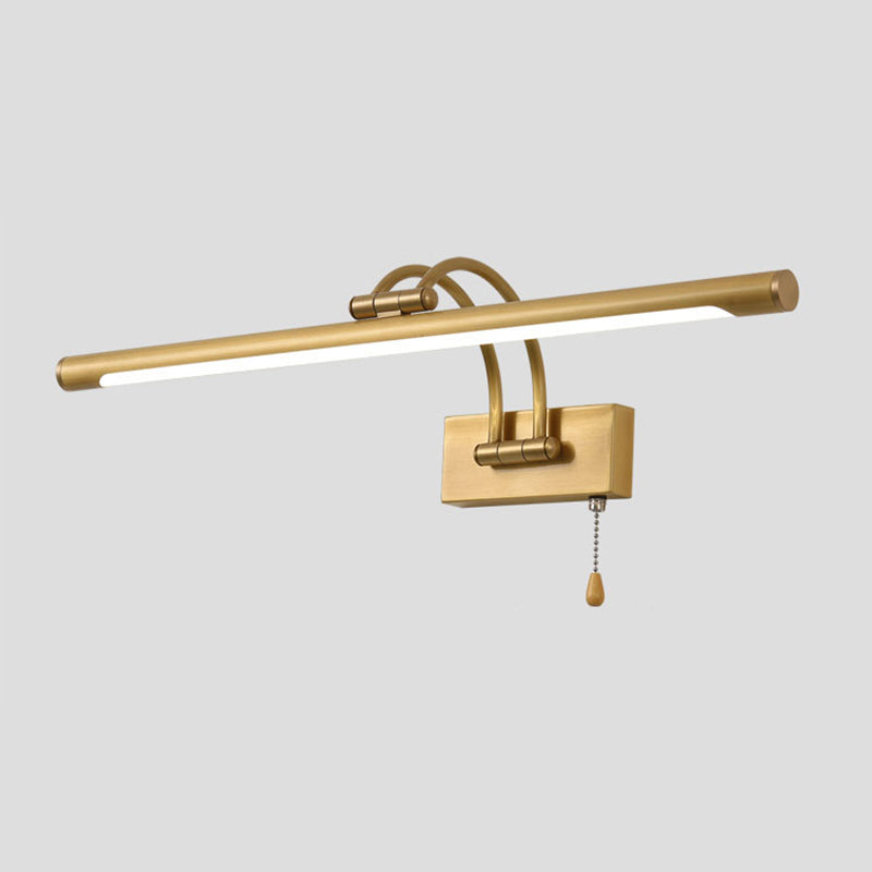 Modern Creative Bathroom LED Wall Lamp Copper Linear Extendable Wall Light with Acrylic Shade