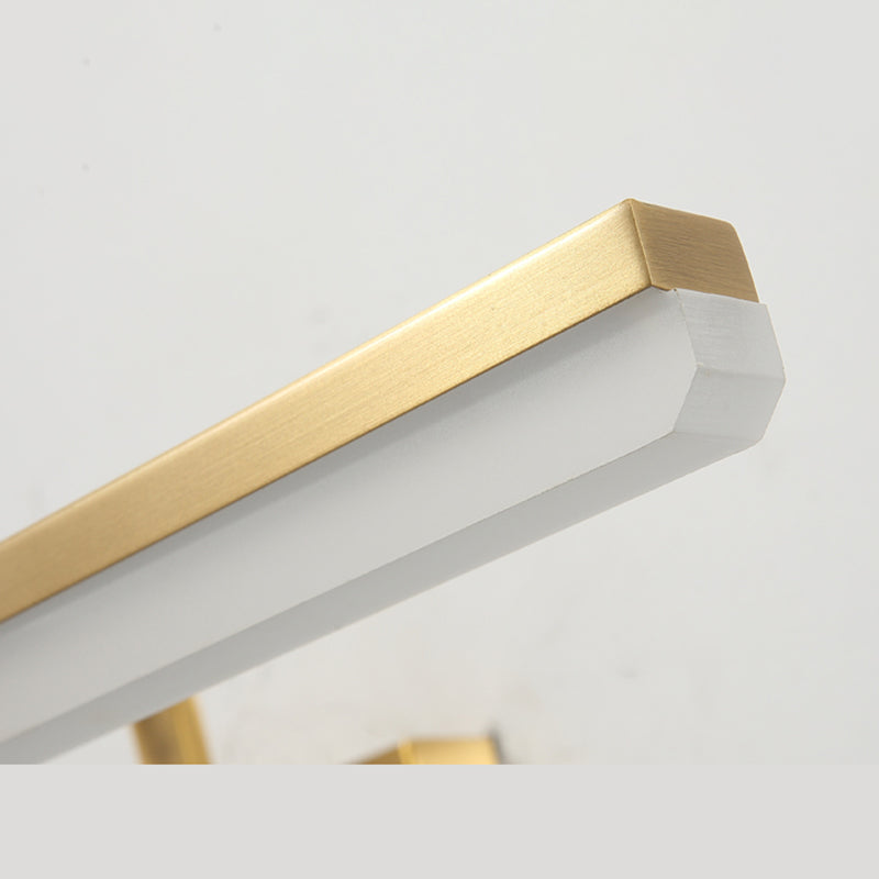 Simplicité Mirror de vanité allongée lumineuses luminaires muraux acryliques pour salle de bain