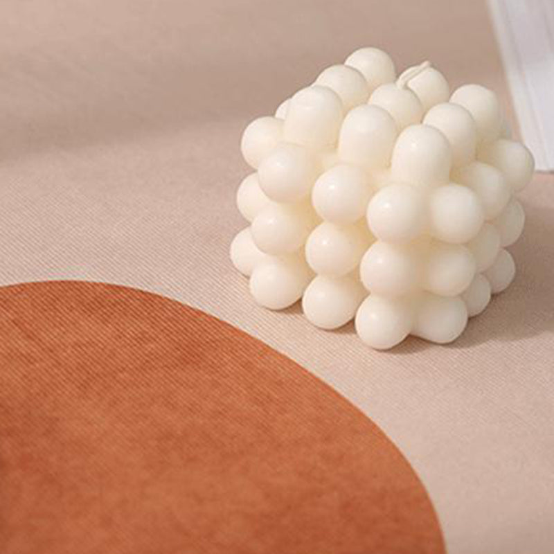 Apricot Tone Nordic Area Rug Polyester Abstract Print Carpet Stain Resistant Rug for Home Decoration