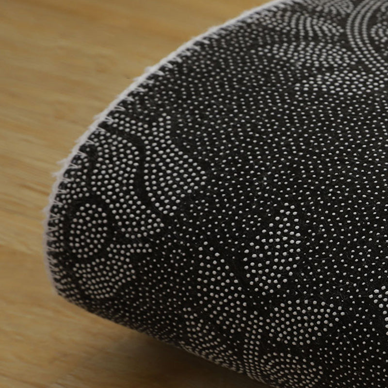 White Tone Casual Area Carpet Polyester Color Block Indoor Rug Anti-Slip Backing Rug for Living Room