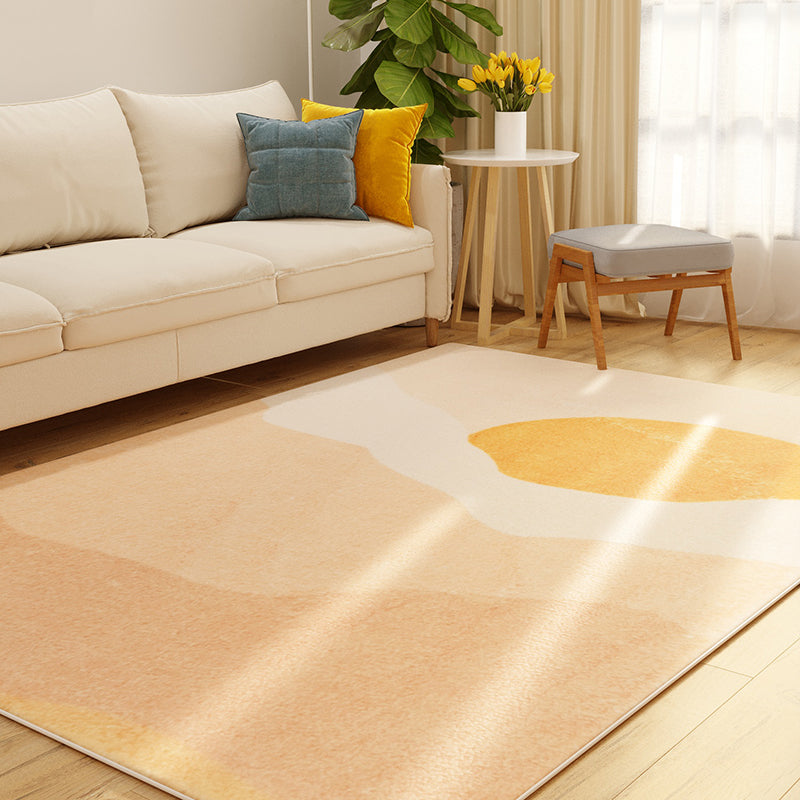 Multicolor Nordic Indoor Rug Polyester Color Block Rug Non-Slip Backing Indoor Rug for Living Room