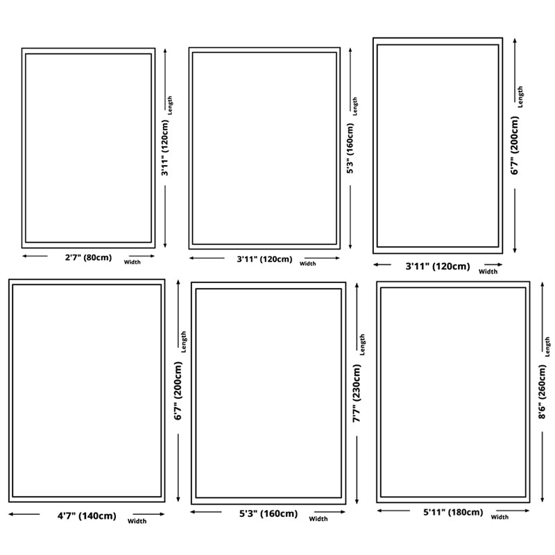 Simplicity Abstract Color Block Rug White Tone Polyester Area Carpet Easy Care Rug for Living Room