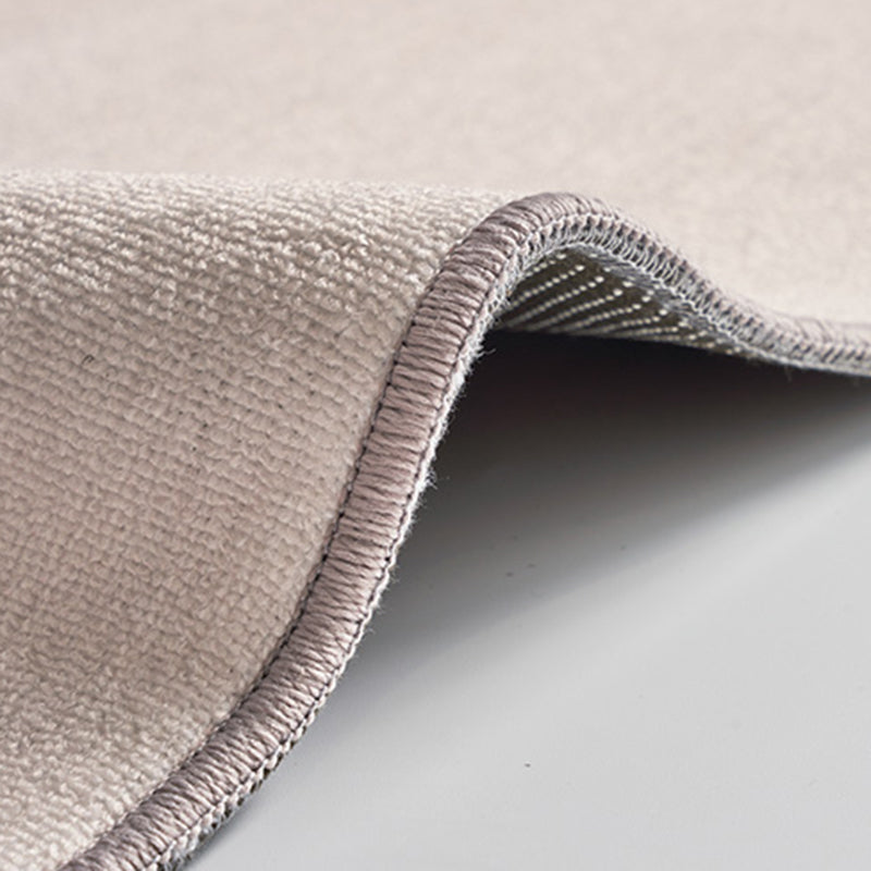 Round White Tone Home Decor Carpet Nordic Abstract Printed Area Rug Polyester with Easy Care Rug