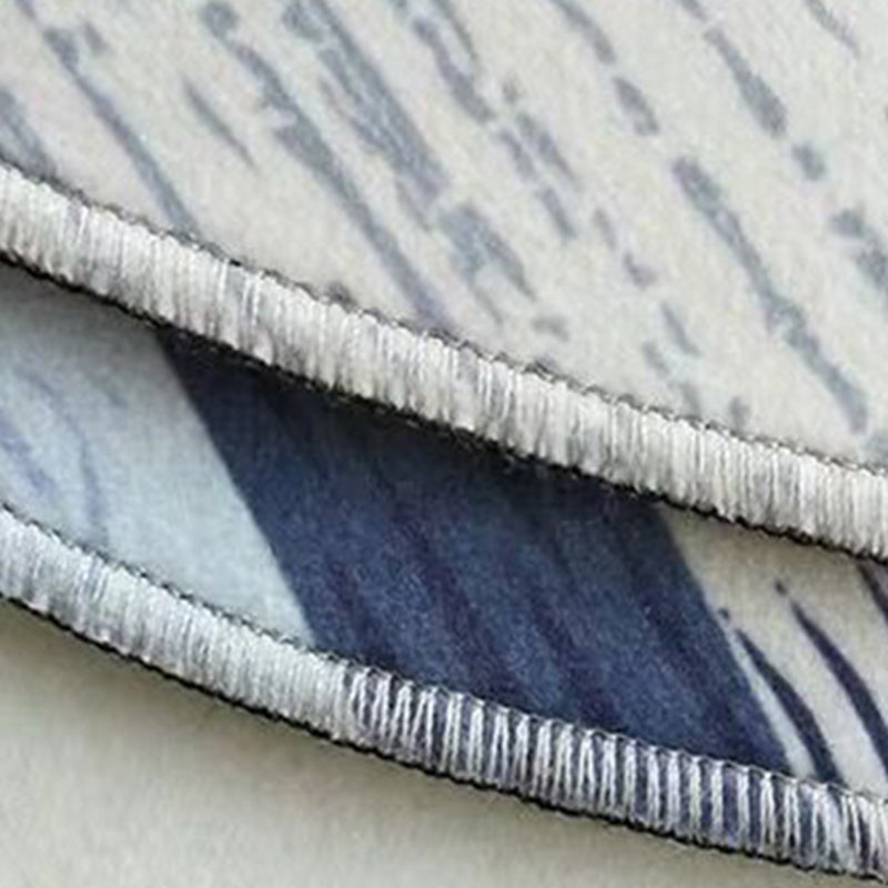 Round Black Tone Bedroom Carpet Bionic Animals Printed Area Rug Polyester with Stain Resistant Rug