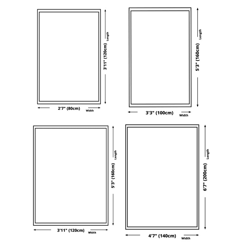 Multicolor Trendy Area Carpet Polyester Palm Leaves Area Rug Stain Resistant Carpet for Living Room