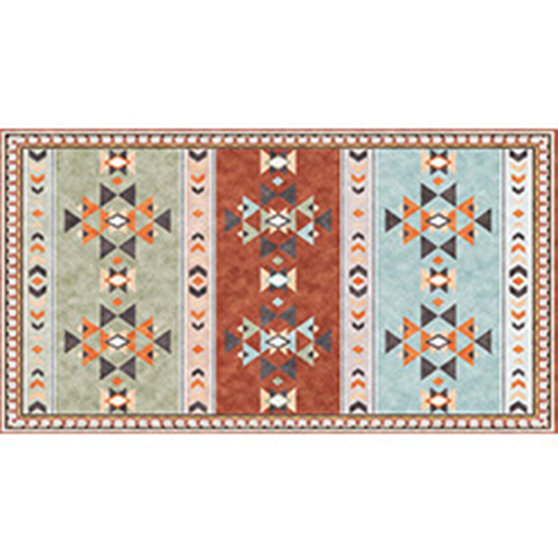 Classic Native American Rug Distinctive Polyester Area Carpet Non-Slip Backing Rug for Living Room