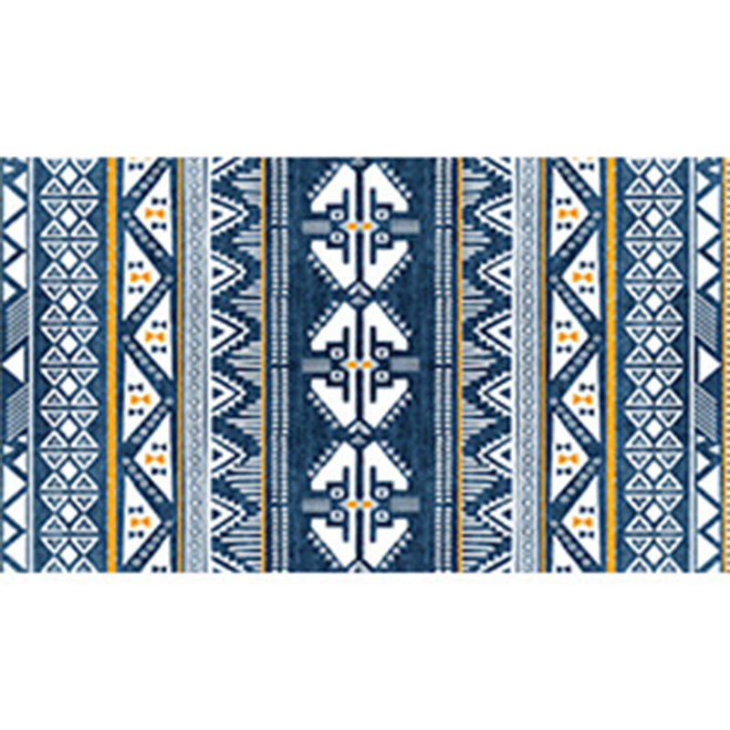 Eclectic Southwestern Area Rug Tribal Totem Polyester Rug Anti-Slip Backing Carpet for Home Decor