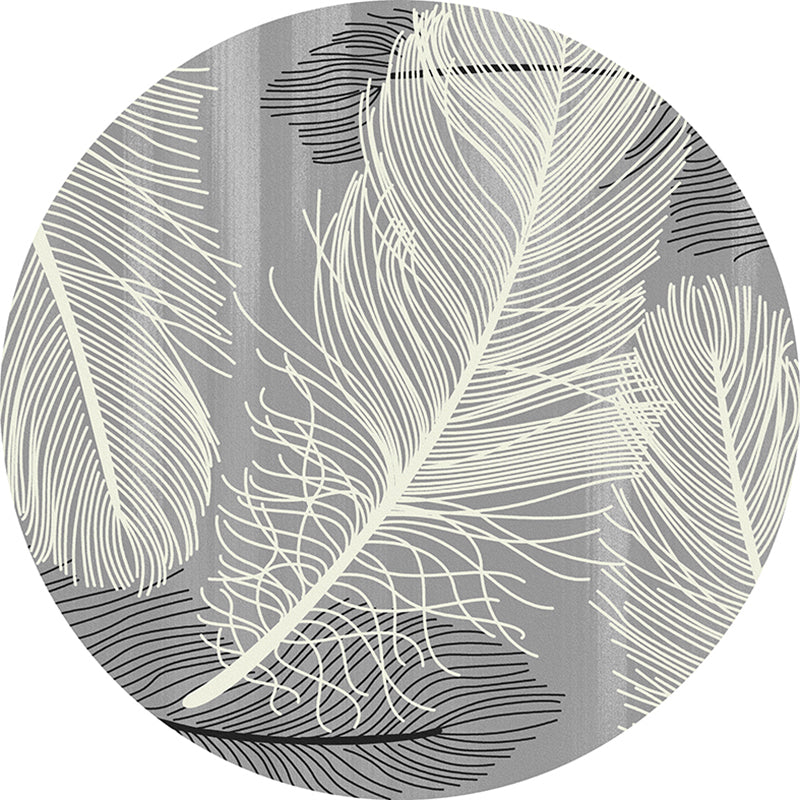 Round Multicolor Modern Indoor Rug Polyester Animal Print Rug Easy Care Indoor Rug for Living Room