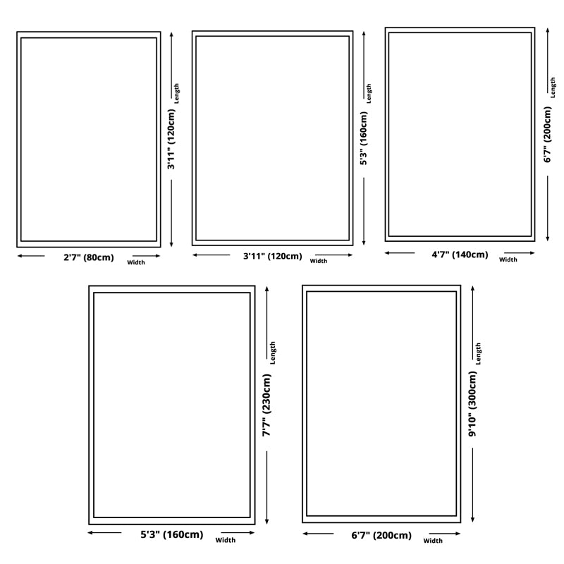 White Tone Abstract Print Rug Polyester Casual Carpet Non-Slip Backing Indoor Rug for Home Decor