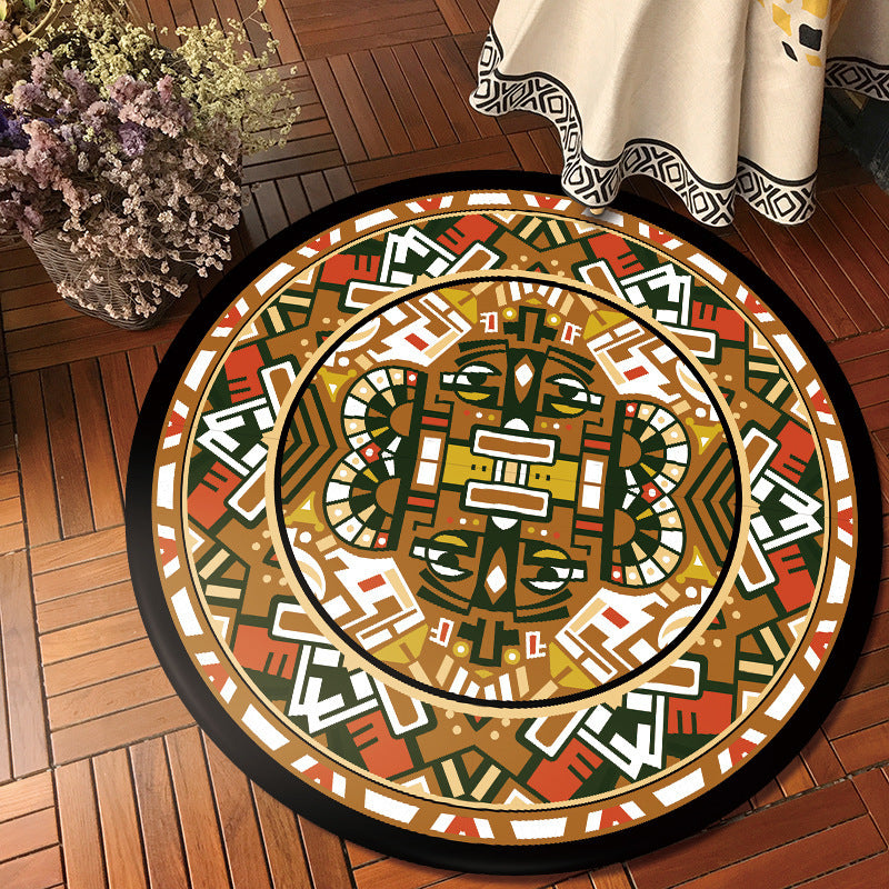 Creative Tribal Classicism Rug Colorful Southwestern Rug Anti-Slip Backing Carpet for Home Decor