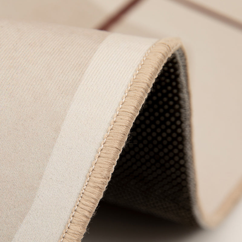 Weißer, moderner Teppich für den Innenbereich, Polyester-Farbblock-Teppich, rutschfester Teppich für die Heimdekoration