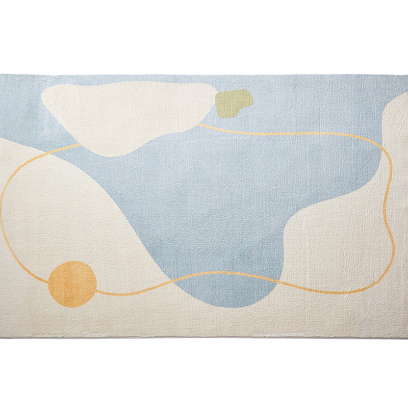 Color Mixed Simplicity Area Rug Polyester Color Block Rug Stain Resistant Indoor Rug for Living Room