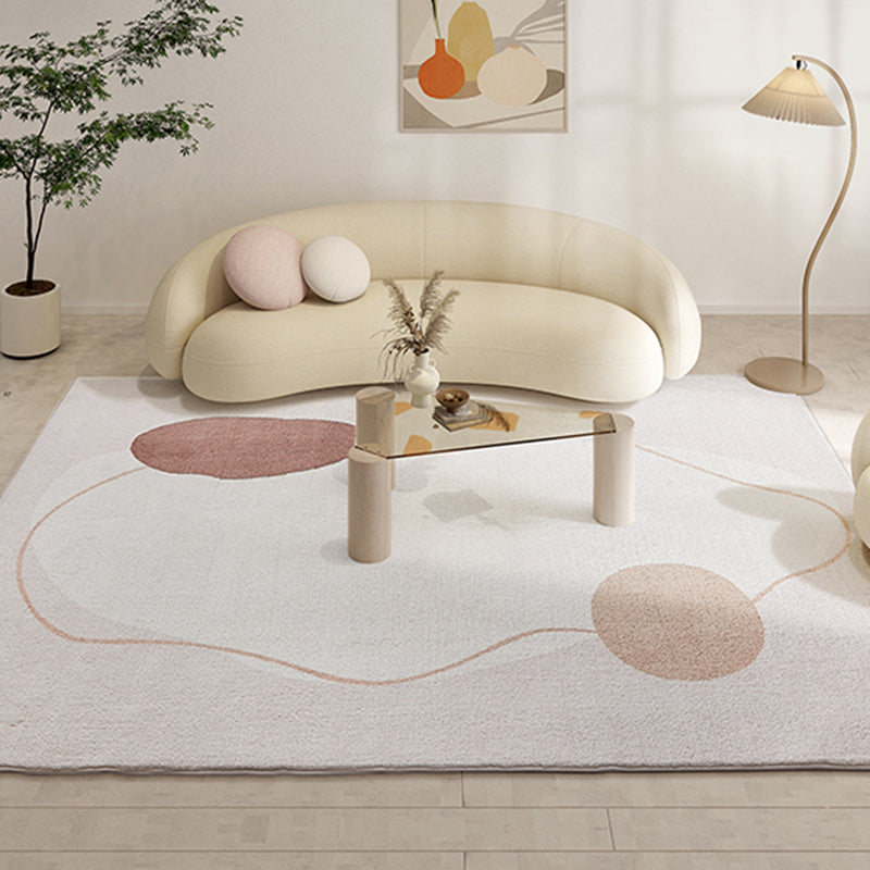 Color Mixed Simplicity Area Rug Polyester Color Block Rug Stain Resistant Indoor Rug for Living Room