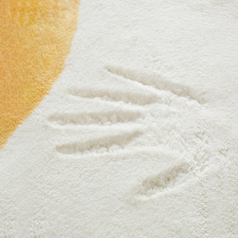 Apricot Simplicity Area Carpet Modern Indoor Rug Polyester Stain Resistant Rug for Living Room