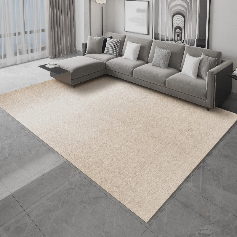 Grey Solid Color Area Rug Polyestre Modern Area Carpet Easy Care Carpet for Home Decor