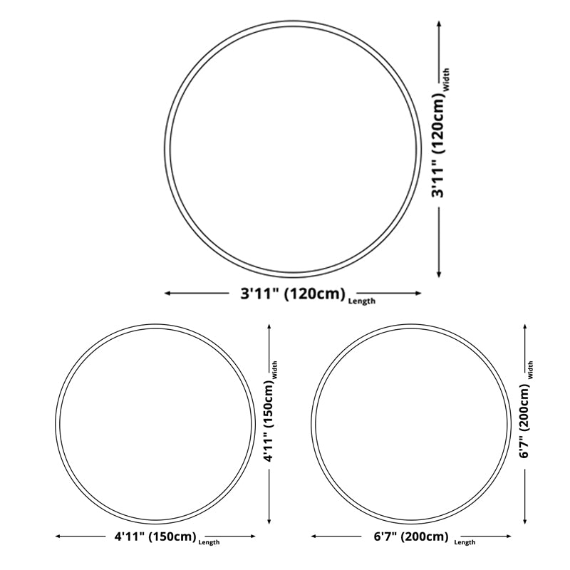 Apricot Area Rug Minimalist Round Carpet Polyster Washable Anti-Slip Carpet for Living Room