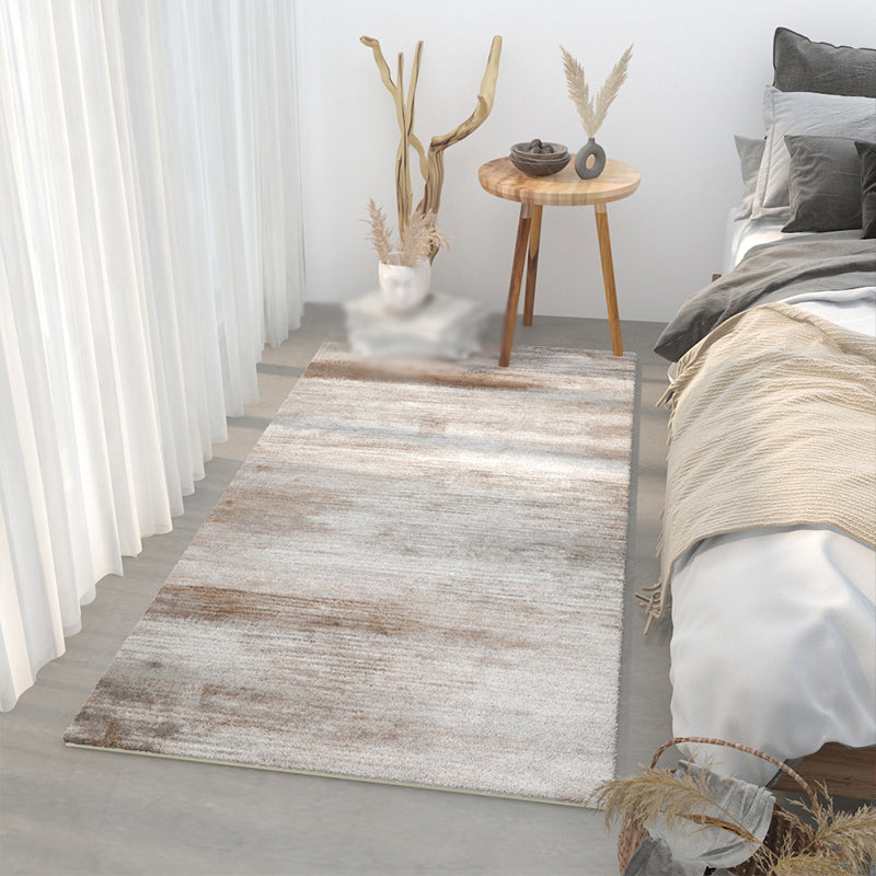 Minimalist Apricot Tone Carpet Antique Area Rug Polyester Living Room Rug with Non-Slip Backing