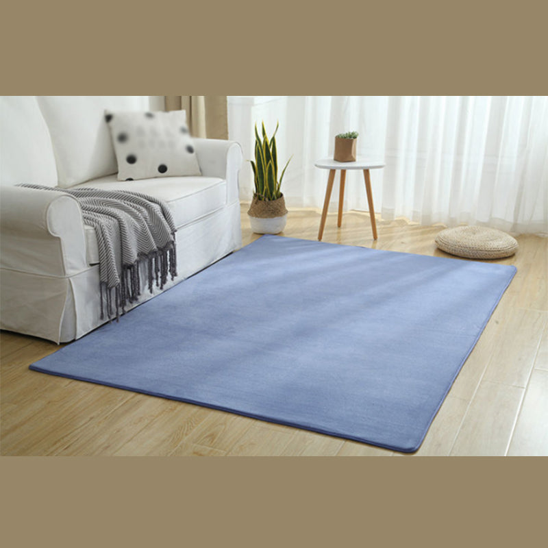 Tapis gris salon de couleur pure de tapis de tapis en polyester