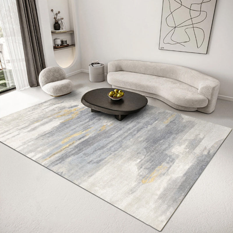 Simplicity Indoor Rug Watercolor Antique Rug Polyester Anti-Slip Carpet for Home Decor