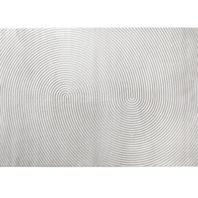 Grey Modern Area Carpet Polyester Stripe Pattern Rug Stain Resistant Area Rug for Home Decoration