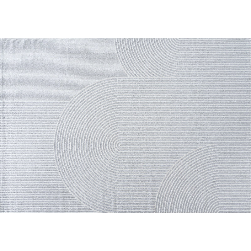 Fancy Grey Stripe Print Rug Polyester Modern Area Rug Easy Care Area Carpet for Living Room