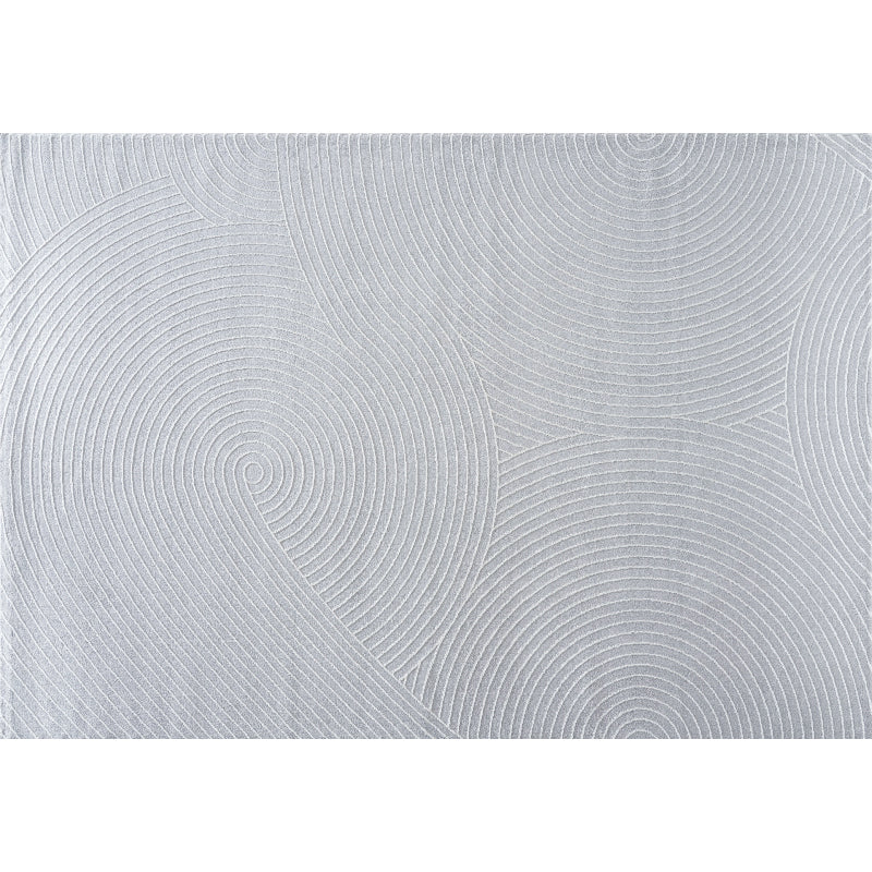 Fancy Grey Stripe Print Rug Polyester Modern Area Rug Easy Care Area Carpet for Living Room