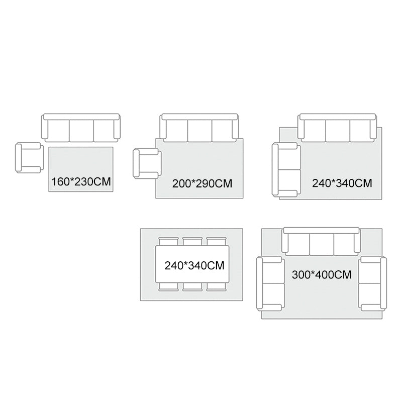 Fancy Grey Stripe Print Rug Polyester Modern Area Rug Easy Care Area Carpet for Living Room