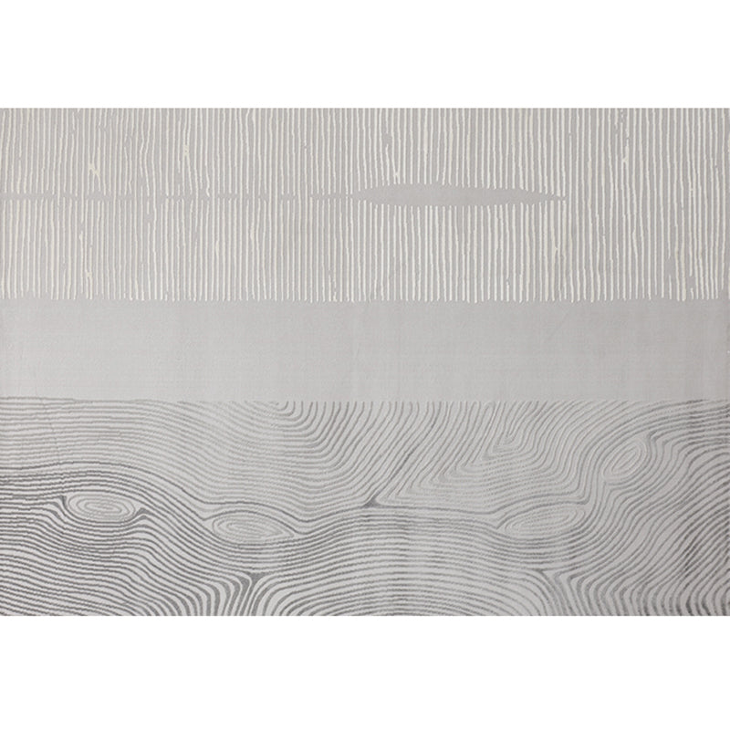 Grey Modern Area Carpet Polyester Stripe Pattern Rug Easy Care Area Rug for Home Decor