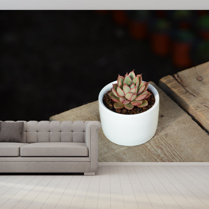 Green Tropical Plant Wall Covering for Study Room, Personalized Size Available