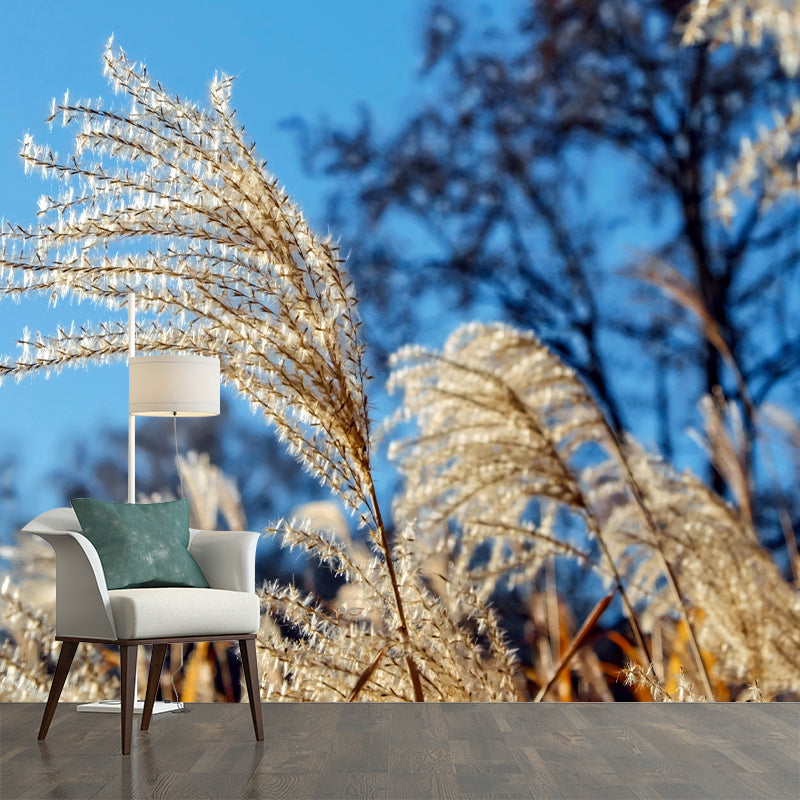 Reed Wall Mural Decal Customized Size Minimalist Wall Art for Meeting Room