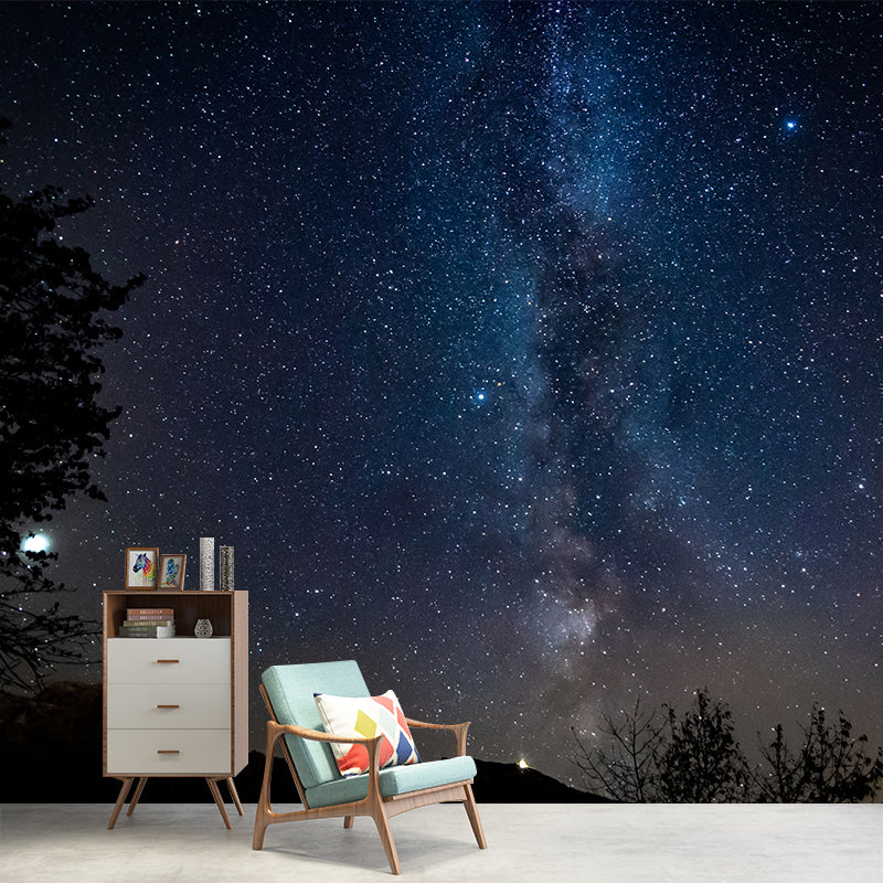 Mysterious Outer Space Wall Murals Stain Resistant Wall Art for Study Room